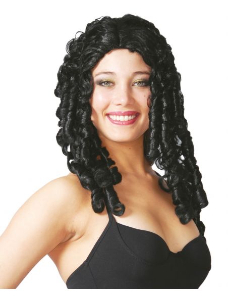 Peluca Tirabuzones Largos Negra Tienda de disfraces online - Mercadisfraces Peluca Tirabuzones Largos Negra Tienda de disfraces online - Mercadisfraces