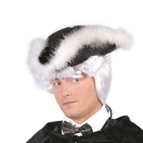 Sombrero Almirante 3 picos con Marabú Tienda de disfraces online - Mercadisfraces