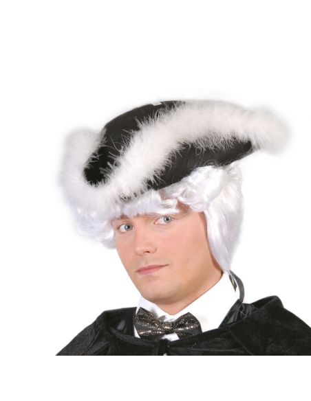 Sombrero Almirante 3 picos con Marabú Tienda de disfraces online - Mercadisfraces
