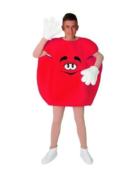 Disfraz Caramelo M&M Rojo adulto Tienda de disfraces online - venta disfraces