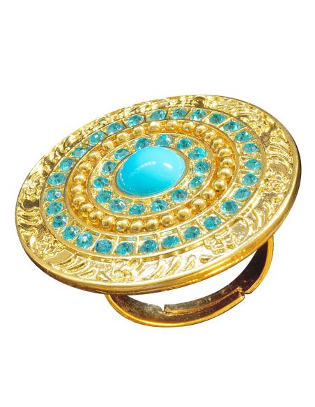 Anillo Oro con Turquesa Tienda de disfraces online - Mercadisfraces