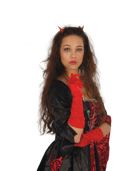 Guantes Arrugados Rojo 45 CM. Tienda de disfraces online - Mercadisfraces