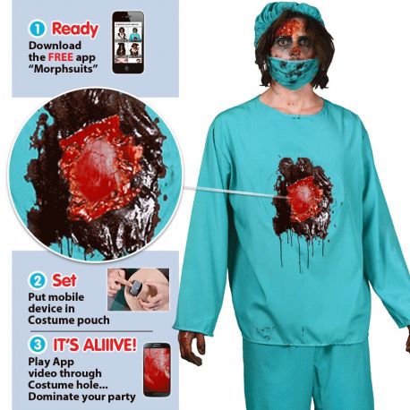 Disfraz Doctor Corazon Latiendo Morphsuit Adulto Tienda de disfraces online - Mercadisfraces