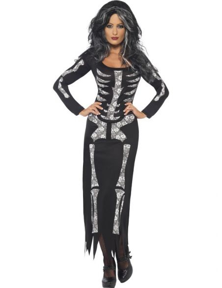 Disfraz Esqueleto negro y blanco para Mujer Tienda de disfraces online - Mercadisfraces