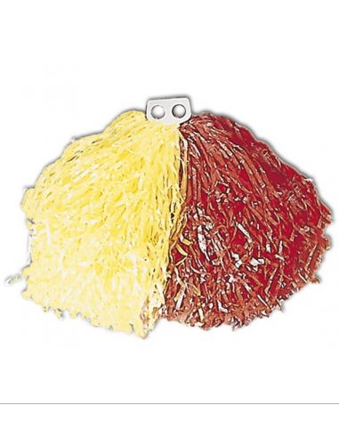 Pom Pom Bicolor Amarillo y Rojo Tienda de disfraces online - Mercadisfraces