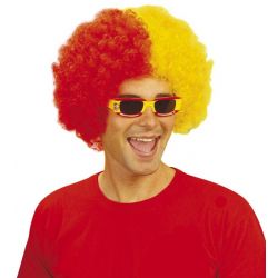 Peluca Bicolor Amarilla y Roja Tienda de disfraces online - Mercadisfraces