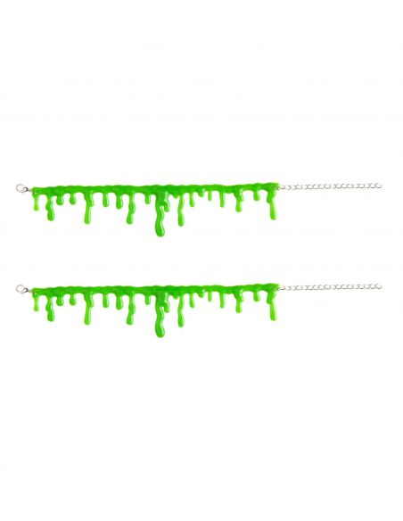 Pulseras Gotas de Baba Verde Tienda de disfraces online - Mercadisfraces