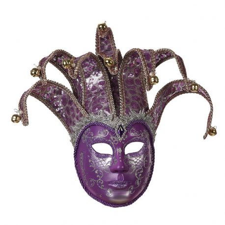 Máscara Veneciana Fuego Púrpura Tienda de disfraces online - Mercadisfraces