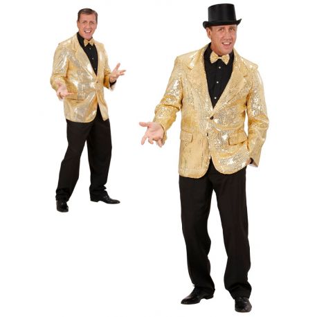 Americana Dorada de Lentejuelas Tienda de disfraces online - Mercadisfraces