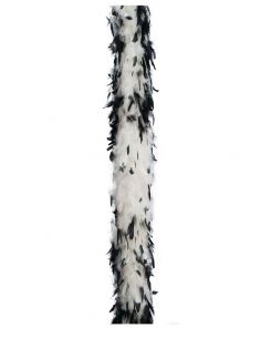 Boa Marabú bicolor blanca/negra 40gr Tienda de disfraces online - Mercadisfraces 2
