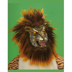 Máscara Tigre con Pelo Tienda de disfraces online - Mercadisfraces