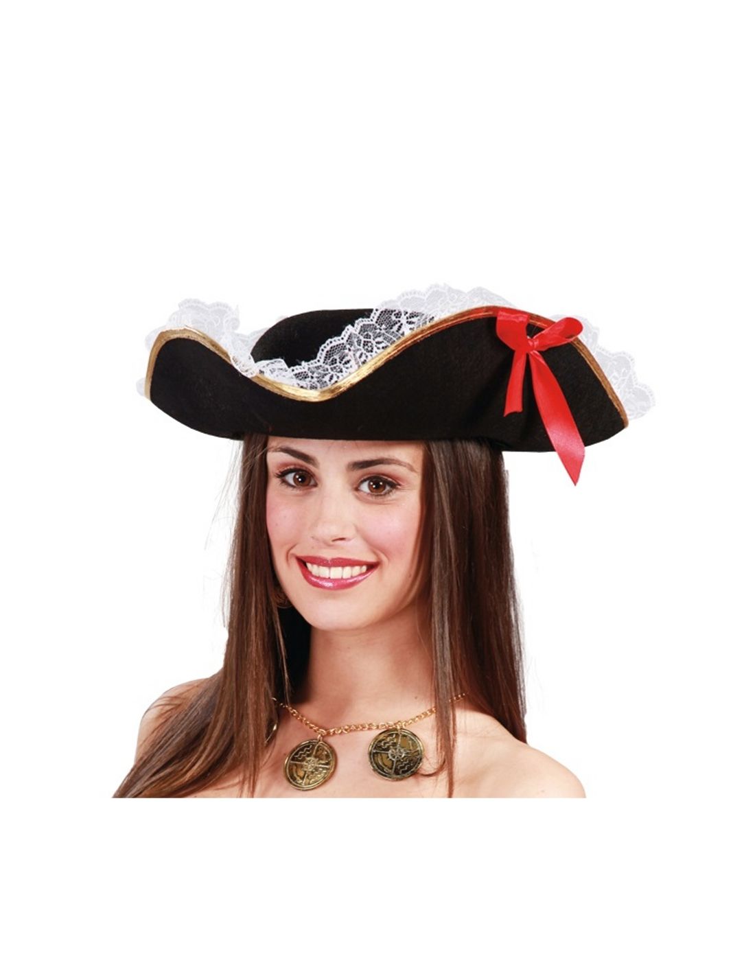 Sombrero de Pirata Mujer Lujo, Tienda de Disfraces Online