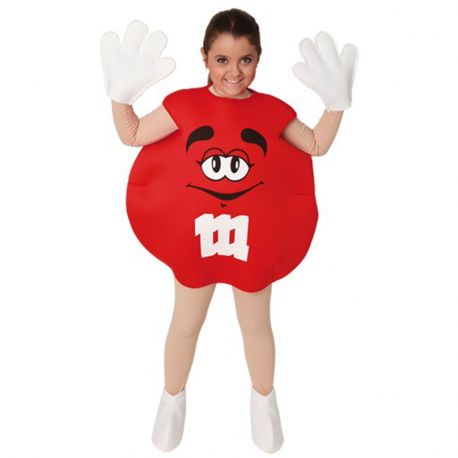 Disfraz Caramelo M&M Rojo infantil Tienda de disfraces online - Mercadisfraces