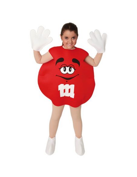 Disfraz Caramelo M&M Rojo infantil Tienda de disfraces online - Mercadisfraces