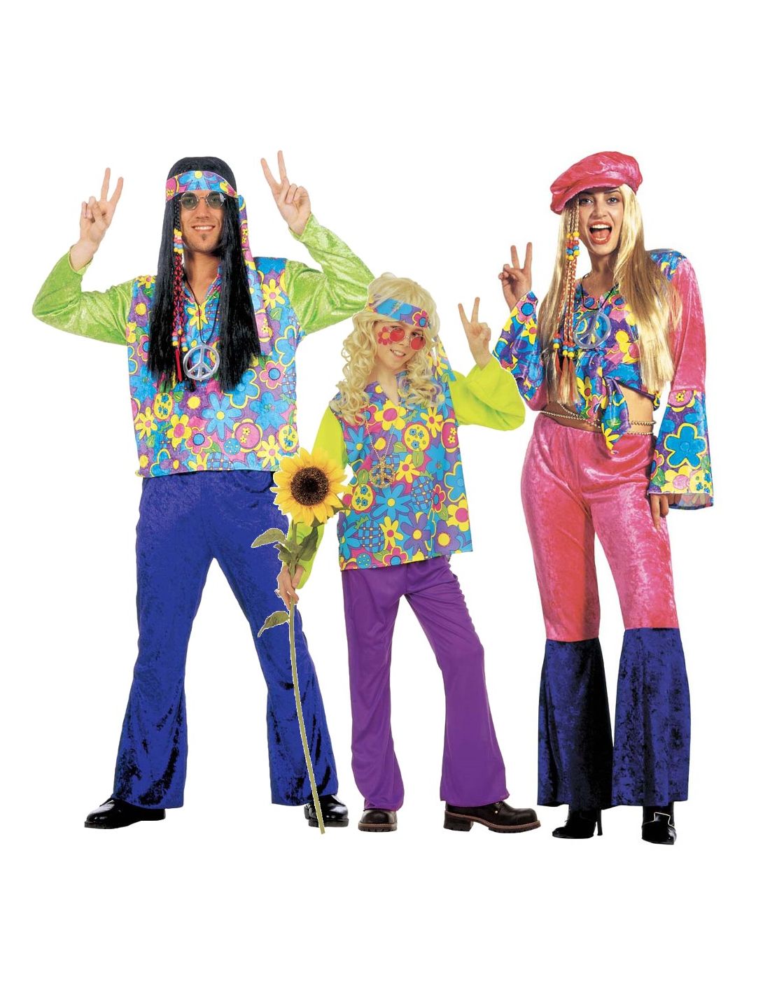 Disfraz Hippie Flores para | Tienda de Disfraces | En...
