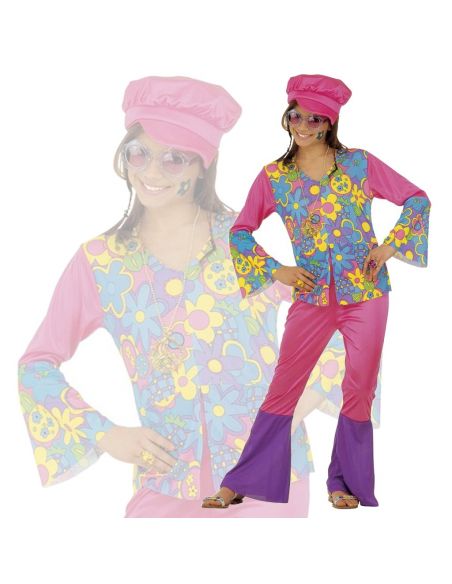 Disfraz Hippie Flores para niña Tienda de disfraces online - Mercadisfraces