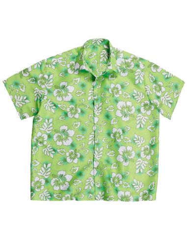 Camisa de Flores Hawaiana Verde Talla XL Tienda de disfraces online - Mercadisfraces