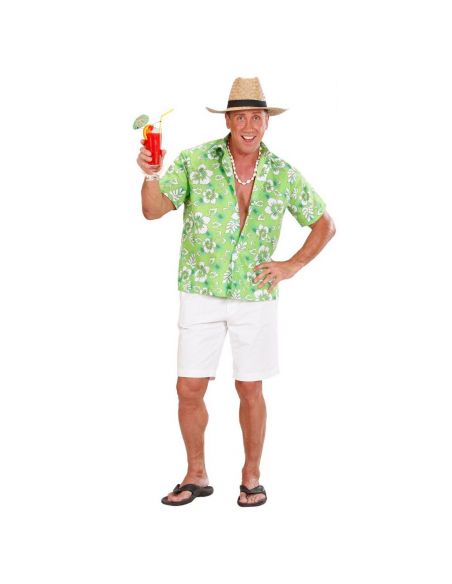 Camisa Hawaiana en verde para adulto Tienda de disfraces online - Mercadisfraces