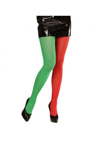 Medias Bicolor rojo/verde XL Tienda de disfraces online - Mercadisfraces