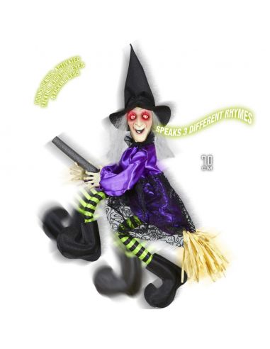 Bruja Voladora Parlante para Halloween Tienda de disfraces online - Mercadisfraces