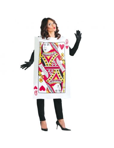 Disfraz Carta Reina de Corazones Adulta Tienda de disfraces online - Mercadisfraces