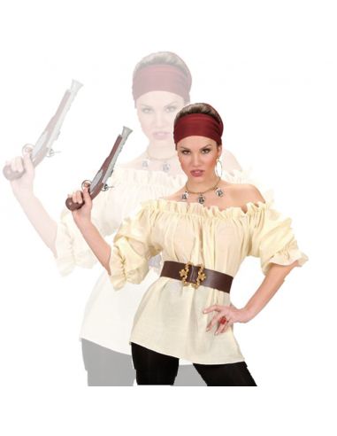Camisa de Pirata en Beige Tienda de disfraces online - Mercadisfraces