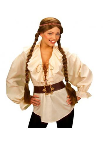 Camisa de Pirata en Beige para mujer Tienda de disfraces online - Mercadisfraces
