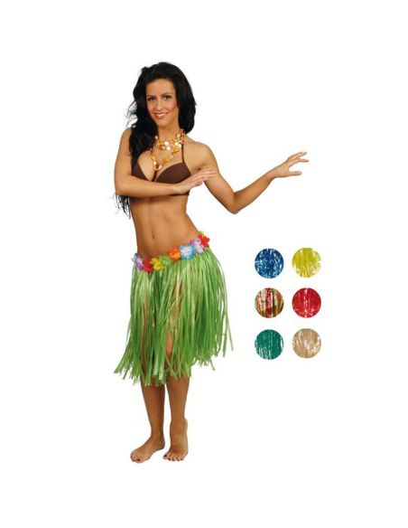 Falda Hawaiana de 50 cm surtido colores Tienda de disfraces online - Mercadisfraces