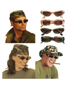 Disfraz Militar Ejército Gorra + Cinturon De Balas + Lentes