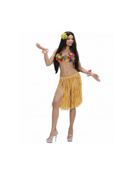 Falda Hawaiana de Rafia de 55 cm Tienda de disfraces online - Mercadisfraces