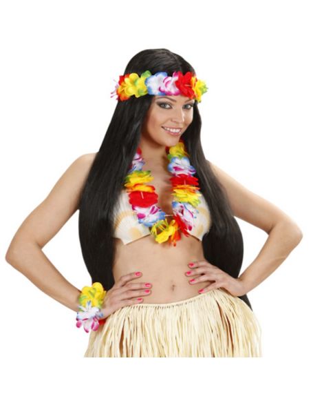 Set Hawaiano Collar Diadema y pulsera Tienda de disfraces online - venta disfraces