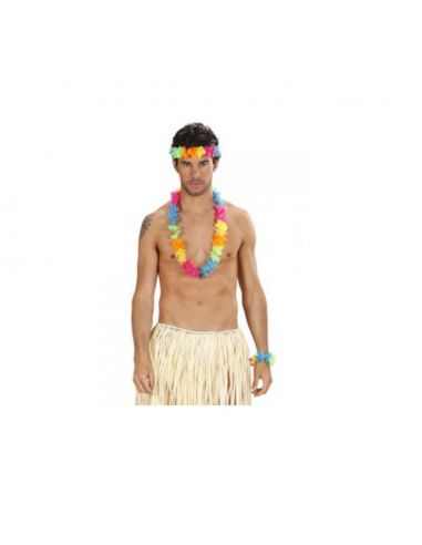 Set Hawaiano Multicolor Brillante Tienda de disfraces online - Mercadisfraces