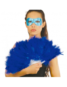 Abanico de Plumas color Azul Tienda de disfraces online - venta disfraces