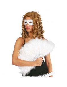 Abanico blanco de plumas Tienda de disfraces online - venta disfraces