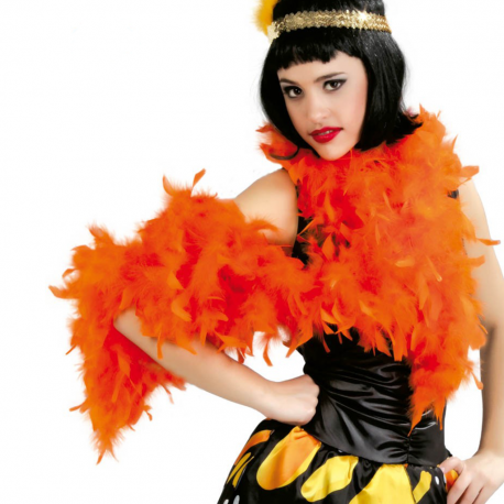 Boa Plumas Naranja Tienda de disfraces online - Mercadisfraces