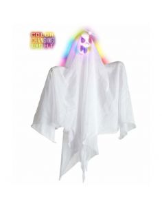 Fantasma colgante con luces de colores cambiantes 90 cm Tienda de disfraces online - Mercadisfraces