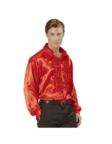 Camisa Raso con chorreras en rojo Tienda de disfraces online - Mercadisfraces Camisa Raso con chorreras en rojo Tienda de disfraces online - Mercadisfraces