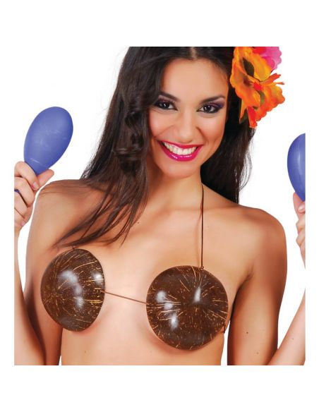 Sujetador de Cocos Hawaiano Tienda de disfraces online - Mercadisfraces