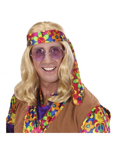 Peluca hippie Rubia Tienda de disfraces online - Mercadisfraces