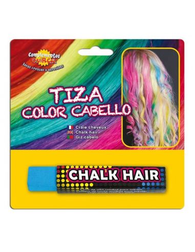 Tiza para colorear el cabello en color Azul Claro Tienda de disfraces online - Mercadisfraces
