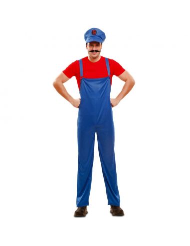 Disfraz Super Plumber Mario Rojo Tienda de disfraces online - Mercadisfraces