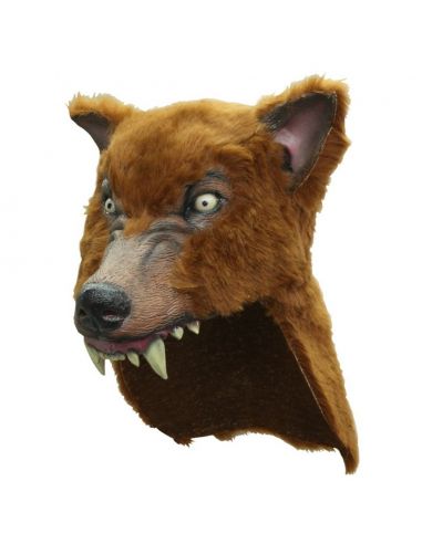 Mascara Látex Brown Wolf Tienda de disfraces online - Mercadisfraces