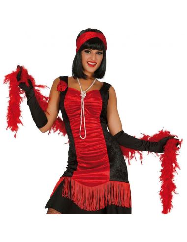 Boa en color Rojo Tienda de disfraces online - Mercadisfraces