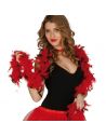 Boa Marabú bicolor roja/negra 40gr Tienda de disfraces online - Mercadisfraces