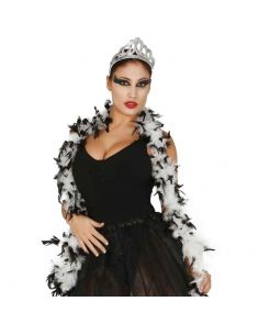 Boa Marabú bicolor blanca/negra 40gr Tienda de disfraces online - venta disfraces