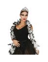 Boa Marabú bicolor blanca/negra 40gr Tienda de disfraces online - Mercadisfraces