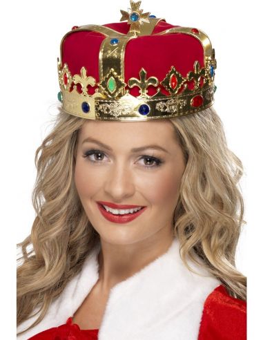 Corona de Reina lujo con terciopelo Tienda de disfraces online - Mercadisfraces