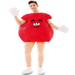 Disfraz Caramelo M&M Rojo adulto Tienda de disfraces online - Mercadisfraces 2
