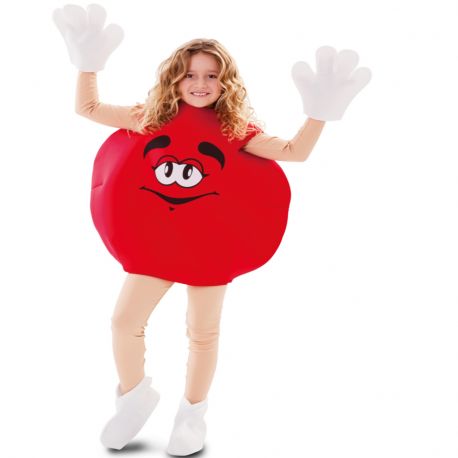 Disfraz Caramelo M&M Rojo infantil Tienda de disfraces online - Mercadisfraces