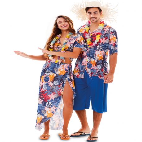 Disfraz Hawaiana con Turista